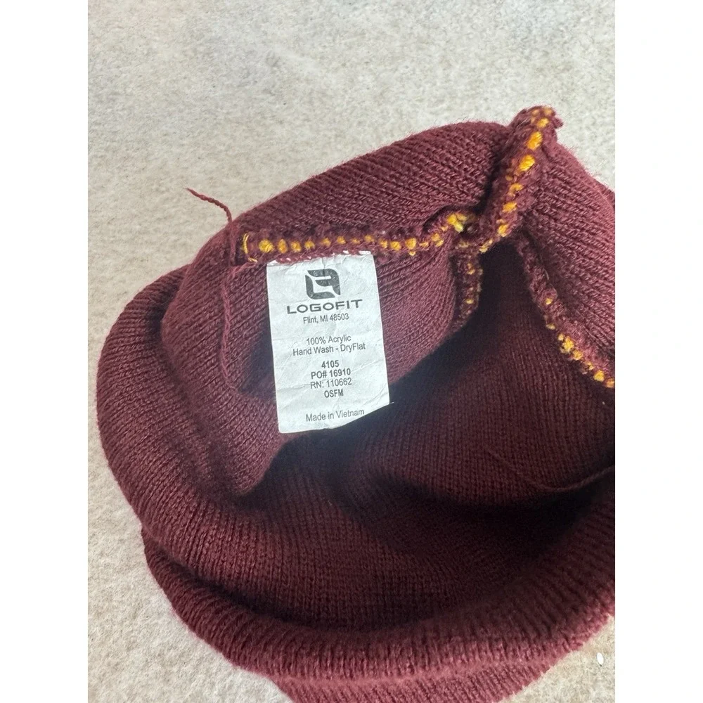 Logofit Arizona State Sun Devils Burgundy‎ Hat Knit Beanie Striped